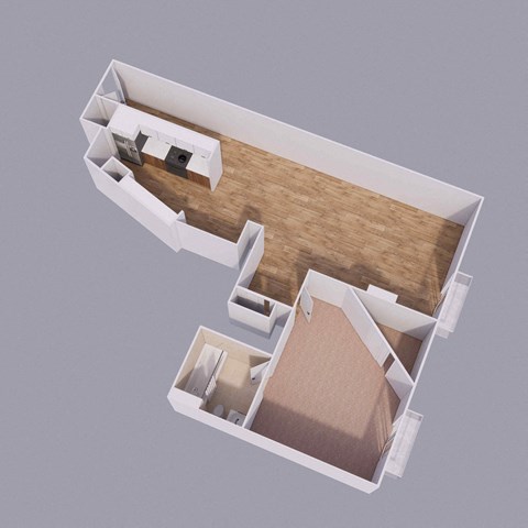 a sqm studio apartment completed by industry